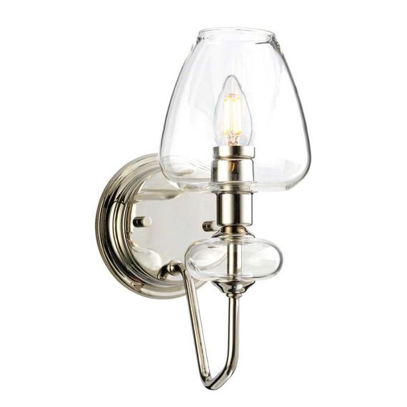 Аплик Armand 1xE14 Polished Nickel Plated Clear Glass Shades Elstead Lighting DL-ARMAND1-PN | Osvetlenieto.bg