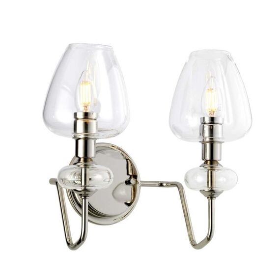 Аплик Armand 2xE14 Polished Nickel Plated Clear Glass Shades Elstead Lighting DL-ARMAND2-PN | Osvetlenieto.bg