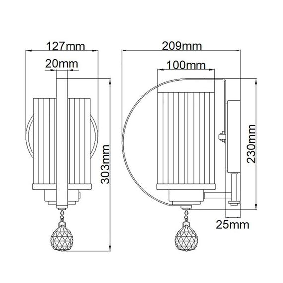 Аплик Cassie 1xE14 Polished Nickel Plated Elstead Lighting CASSIE1 | Osvetlenieto.bg