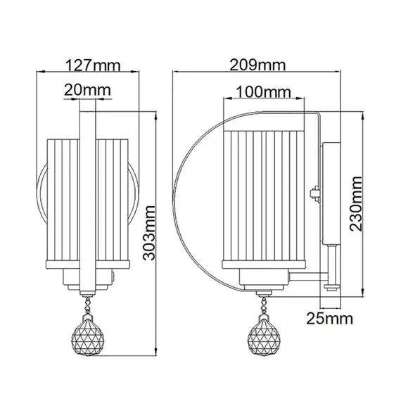 Аплик Cassie 1xE14 Polished Nickel Plated Elstead Lighting CASSIE1 | Osvetlenieto.bg