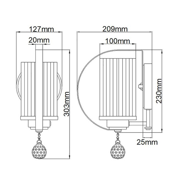 Аплик Cassie 1xE14 Polished Nickel Plated Elstead Lighting CASSIE1 | Osvetlenieto.bg