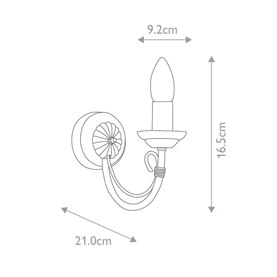 Аплик Chartwell 1xE14 Black Elstead Lighting CH1-BLACK | Osvetlenieto.bg