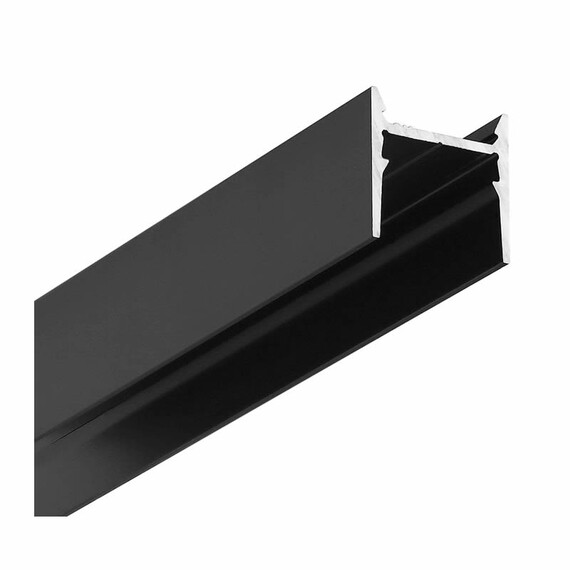 Черен LED профил COZY12 C/U1 2000 открит монтаж | Osvetlenieto.bg