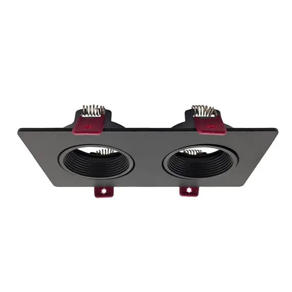 Черна квадратна луна за вграждане SQUARE LD4SPTA02N 2xGU10 | Osvetlenieto.bg