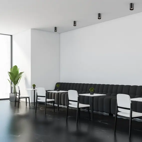 Черна луна открит монтаж TUBA SL BLACK 92680-N 1xGU10 | Osvetlenieto.bg