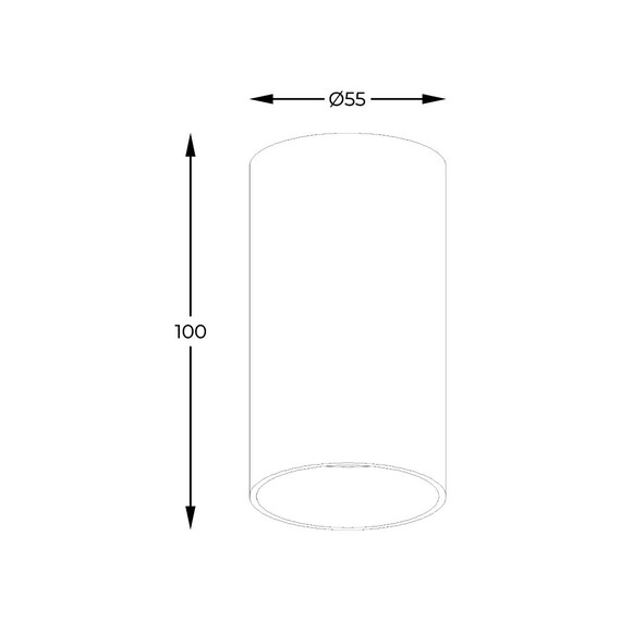 Черна луна открит монтаж TUBA SL BLACK 92680-N 1xGU10 | Osvetlenieto.bg