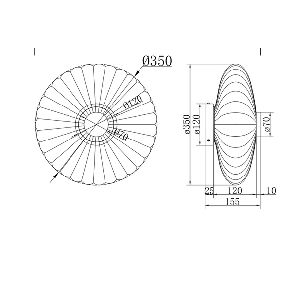 LED Аплик Amulet MOD555WL-L4G3K Maytoni 8W 3000K | Osvetlenieto.bg