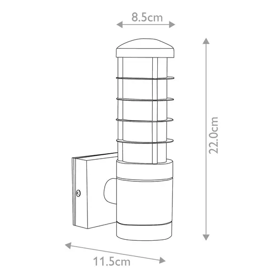 LED Фасаден аплик Beta 4-ring Matt Silver Garden Zone GZ-BETA1 | Osvetlenieto.bg