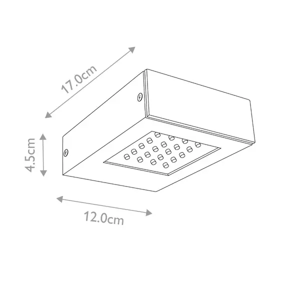 LED Фасаден аплик Beta Above Door Light Matt Silver Garden Zone GZ-BETA16 | Osvetlenieto.bg
