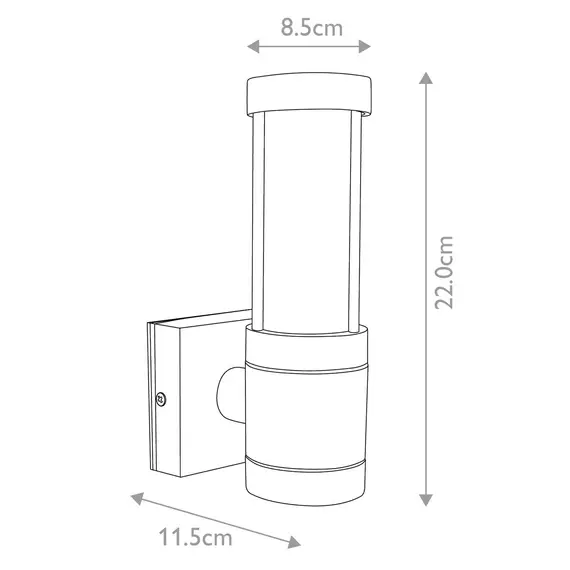 LED Фасаден аплик Beta Plain Silver Matt Silver Garden Zone GZ-BETA3 | Osvetlenieto.bg