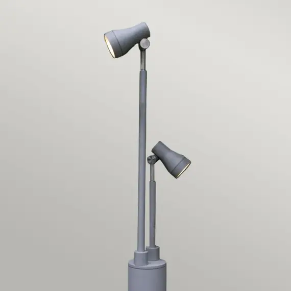 LED Градинска лампа Beta Double Head Post Spotlight Matt Silver GZ-BETA10 | Osvetlenieto.bg