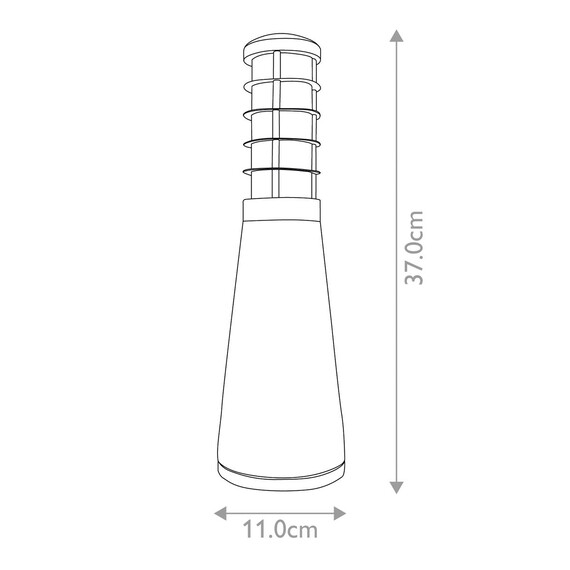 LED Градински стълб Beta Aluminium 4-Ring Iron Aged Iron Garden Zone GZ-BETA6 | Osvetlenieto.bg