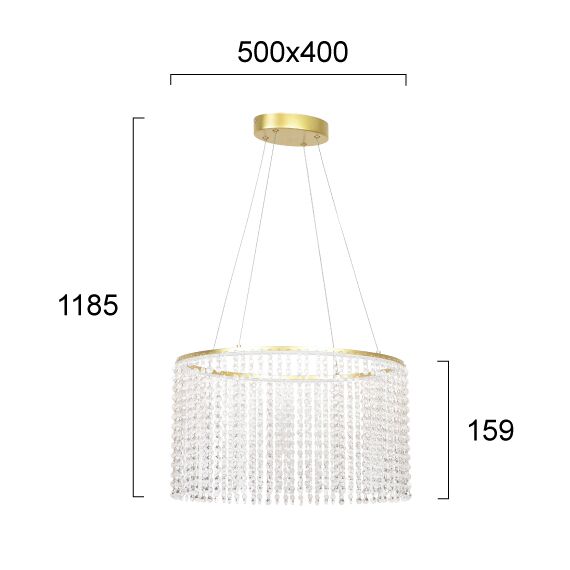 LED Кристален полилей SOL 4306200 Viokef 28W 3000K | Osvetlenieto.bg