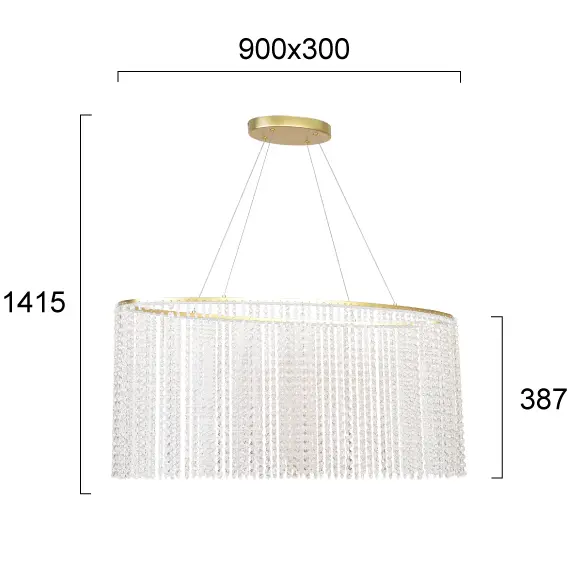 LED Кристален полилей SOL 4306300 Viokef 38W 3000K | Osvetlenieto.bg