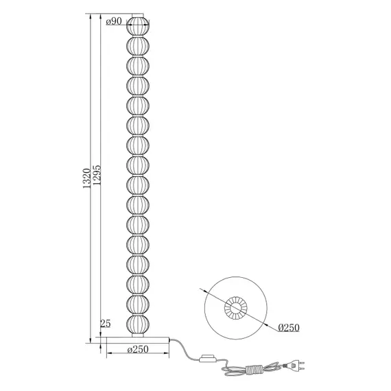LED Лампион Amulet MOD555FL-L23G3K Maytoni 33W 3000K | Osvetlenieto.bg