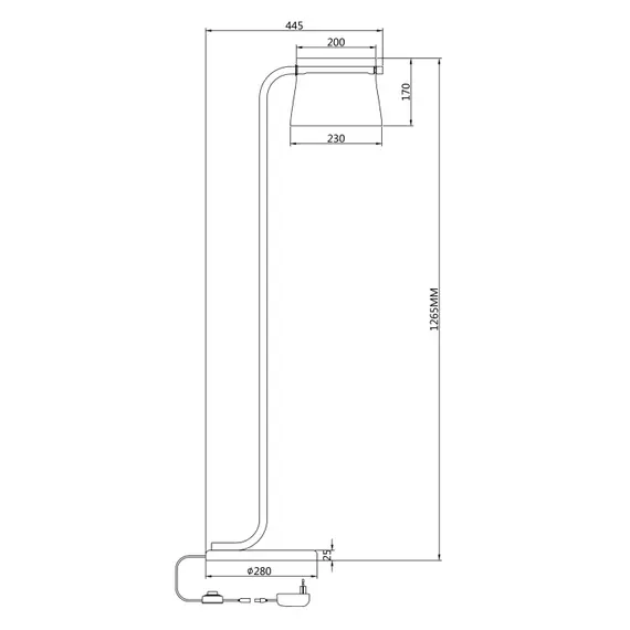 LED Лампион Cabaret MOD170FL-L8BS3K Maytoni 8W 3000K | Osvetlenieto.bg