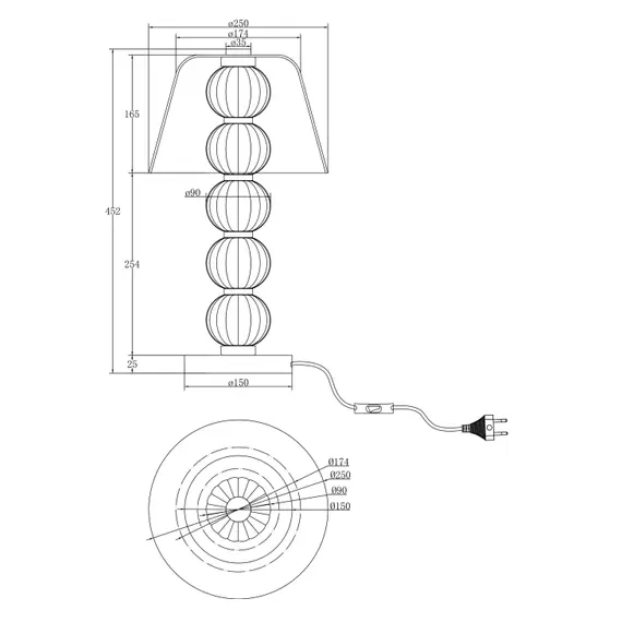 LED Настолна лампа Amulet MOD555TL-L8G3K Maytoni 10W 3000K | Osvetlenieto.bg