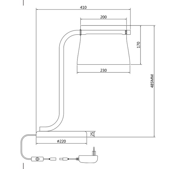 LED Настолна лампа Cabaret MOD170TL-L8BS3K Maytoni 8W 3000K | Osvetlenieto.bg