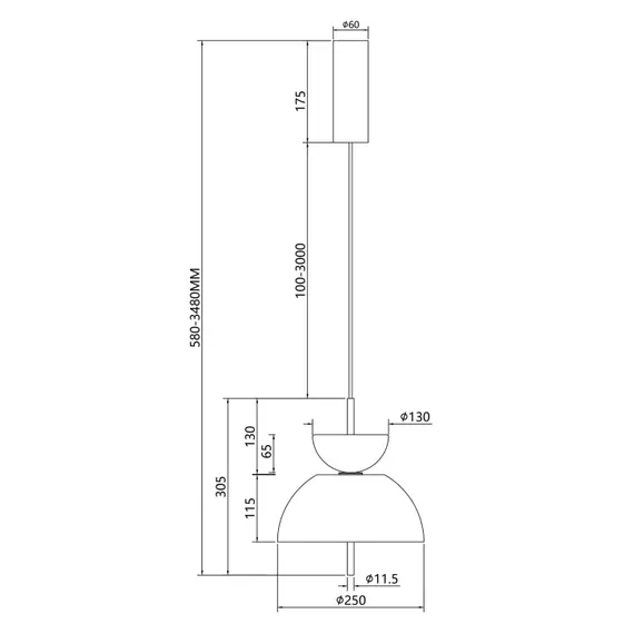 LED Пендел Bangkok MOD185PL-L11B3K2 Maytoni 12W 3000K | Osvetlenieto.bg