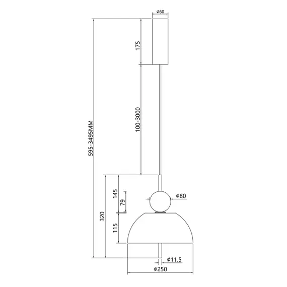LED Пендел Bangkok MOD185PL-L6B3K4 Maytoni 12W 3000K | Osvetlenieto.bg