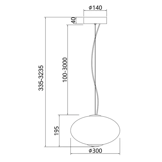LED Пендел Bruma MOD397PL-L12CH2.7K Maytoni 12W 2700K | Osvetlenieto.bg