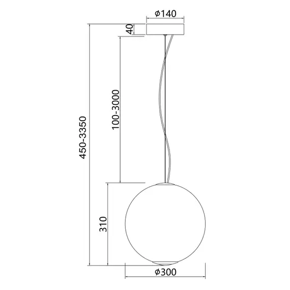 LED Пендел Bruma MOD397PL-L15CH2.7K Maytoni 15W 2700K | Osvetlenieto.bg