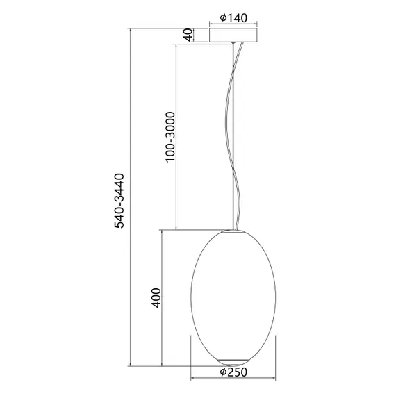 LED Пендел Bruma MOD397PL-L19CH2.7K Maytoni 19W 2700K | Osvetlenieto.bg