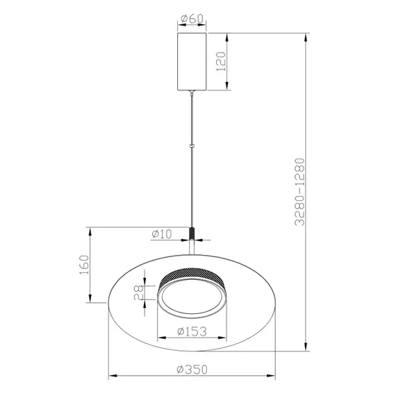 LED Пендел El MOD041PL-L15B3K1 Maytoni 12W 3000K | Osvetlenieto.bg