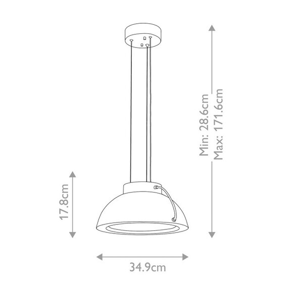 LED Пендел Europa Medium LED White Painted Elstead Lighting EUROPA-P-B | Osvetlenieto.bg