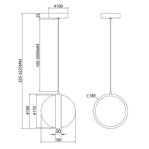 LED Пендел Misterio MOD379PL-L6B2.7K Maytoni 6W 2700K | Osvetlenieto.bg