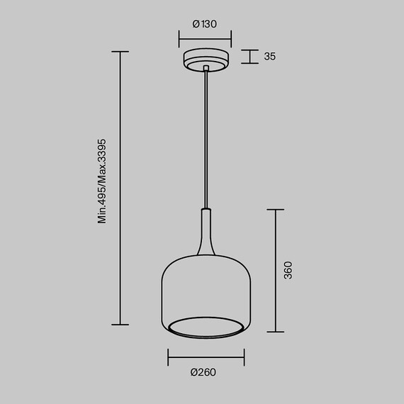 LED Пендел Spirito MOD286PL-L18G3K Maytoni 12W 3000K | Osvetlenieto.bg