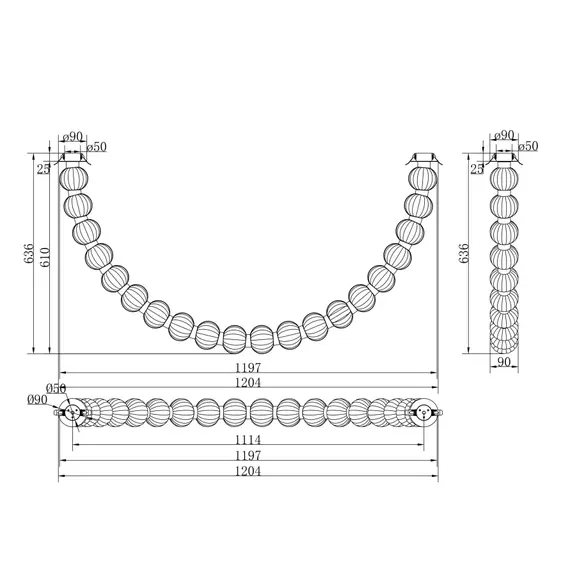 LED Полилей Amulet MOD555CL-L28G3K Maytoni 36W 3000K | Osvetlenieto.bg