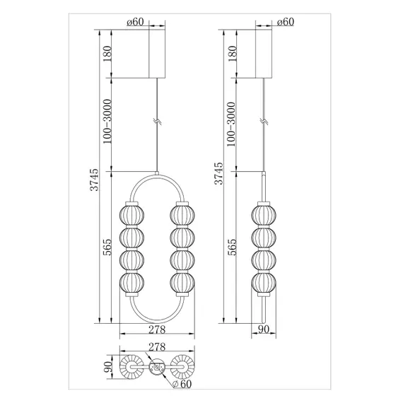LED Полилей Amulet MOD555PL-L11G3K Maytoni 11W 3000K | Osvetlenieto.bg