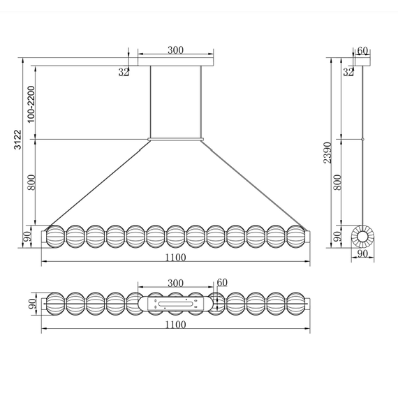 LED Полилей Amulet MOD555PL-L18G3K Maytoni 22W 3000K | Osvetlenieto.bg LED Полилей Amulet MOD555PL-L18G3K Maytoni 22W 3000K | Osvetlenieto.bg
