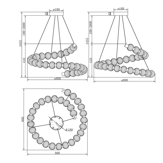 LED Полилей Amulet MOD555PL-L35G3K Maytoni 40W 3000K | Osvetlenieto.bg LED Полилей Amulet MOD555PL-L35G3K Maytoni 40W 3000K | Osvetlenieto.bg
