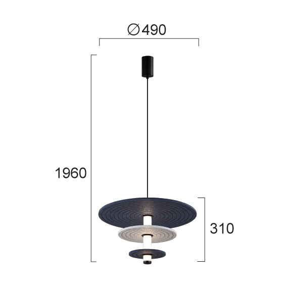LED Полилей AZUL 4322200 Viokef 12W 3000K | Osvetlenieto.bg