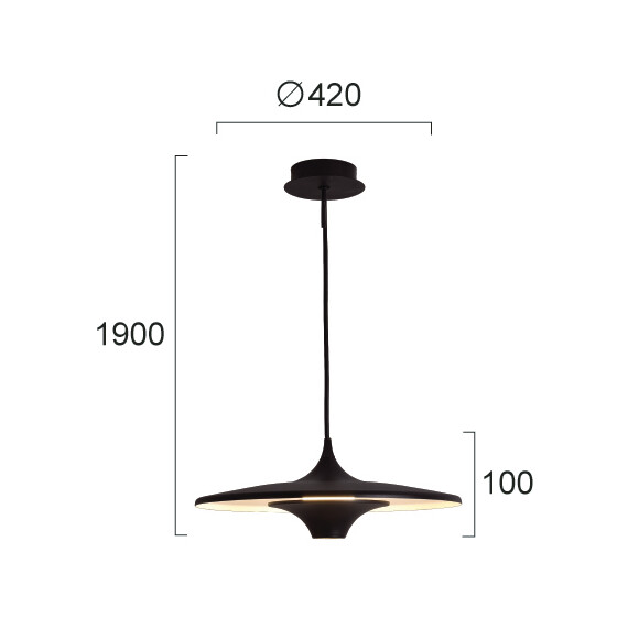 LED Полилей RENE 4319501 Viokef 19W 3000K | Osvetlenieto.bg
