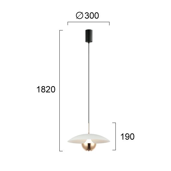LED Полилей VALIA 4292301 Viokef 9W 3000K | Osvetlenieto.bg