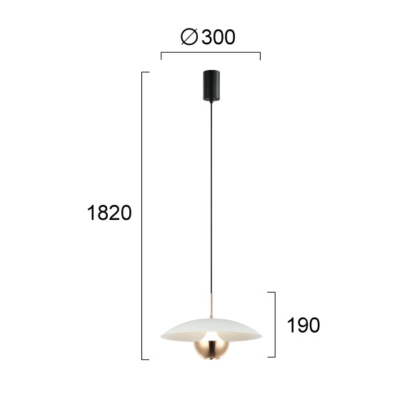LED Полилей VALIA 4292301 Viokef 9W 3000K | Osvetlenieto.bg