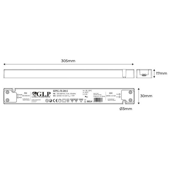 LED захранване SLIM 75W 24V GLP GTPC-75-24-S | Osvetlenieto.bg LED захранване SLIM 75W 24V GLP GTPC-75-24-S | Osvetlenieto.bg