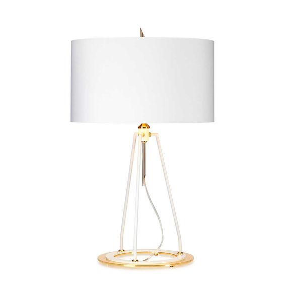 Настолна лампа Ferrara 1xE27 White Polished Gold Elstead Lighting FERRARA-TL-WPG | Osvetlenieto.bg