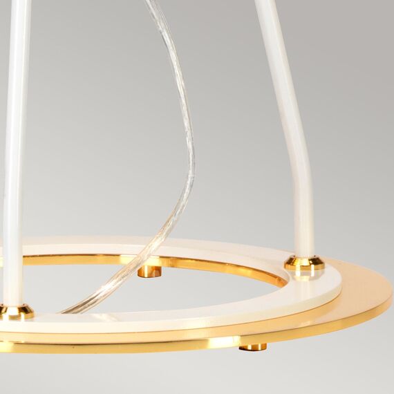 Настолна лампа Ferrara 1xE27 White Polished Gold Elstead Lighting FERRARA-TL-WPG | Osvetlenieto.bg