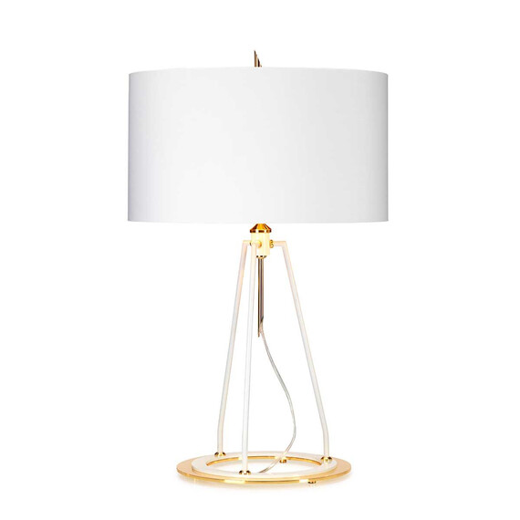 Настолна лампа Ferrara 1xE27 White Polished Gold Elstead Lighting FERRARA-TL-WPG | Osvetlenieto.bg