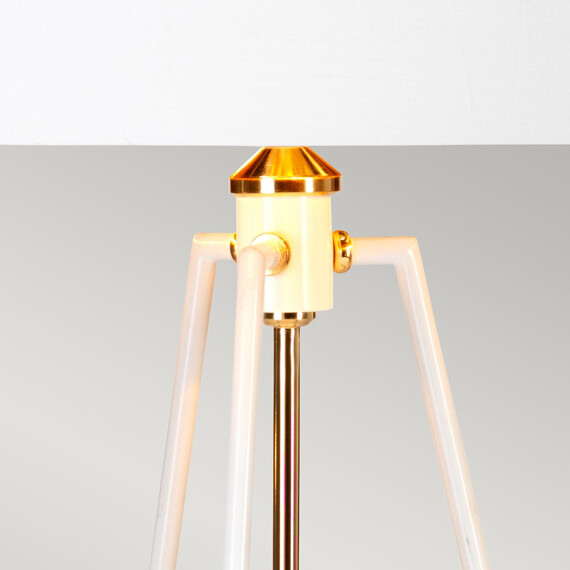 Настолна лампа Ferrara 1xE27 White Polished Gold Elstead Lighting FERRARA-TL-WPG | Osvetlenieto.bg