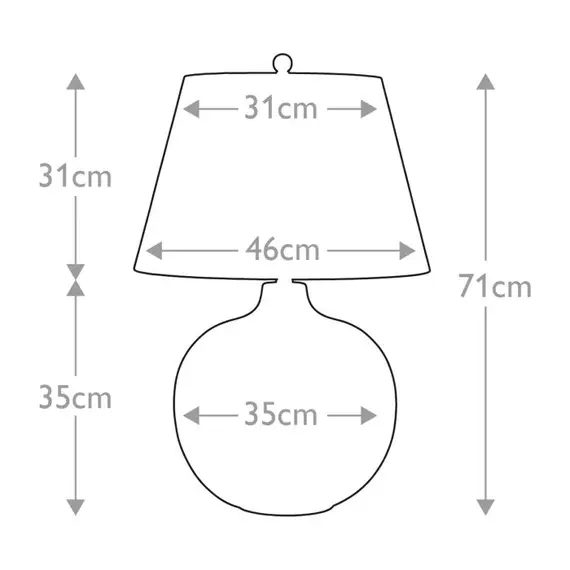 Настолна лампа Laguna 1xE27 Large Turquoise and Graphite Glaze Elstead Lighting LAGUNA-TL-LRG | Osvetlenieto.bg
