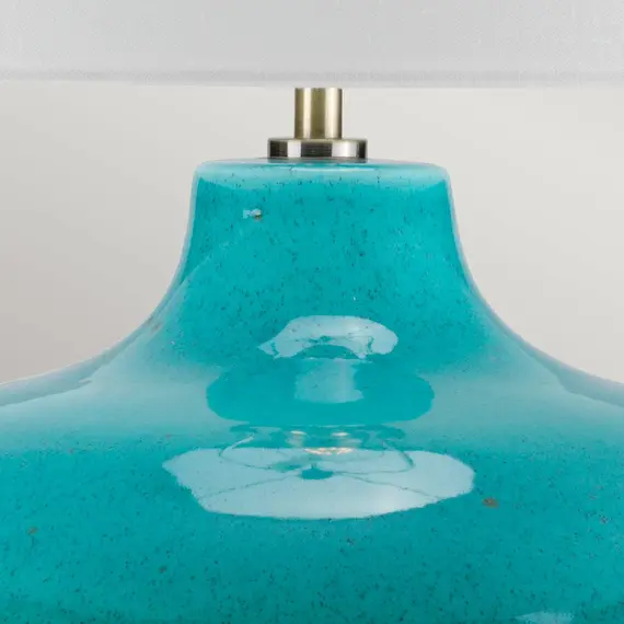 Настолна лампа Laguna 1xE27 Large Turquoise and Graphite Glaze Elstead Lighting LAGUNA-TL-LRG | Osvetlenieto.bg
