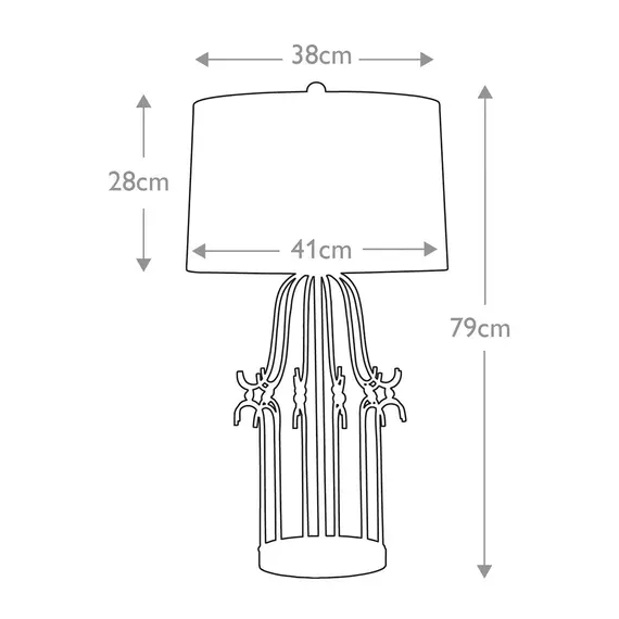 Настолна лампа Stella 1xE27 Distressed Silver Gilded Nola GN-STELLA-TL-SV | Osvetlenieto.bg