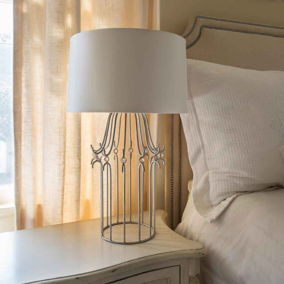 Настолна лампа Stella 1xE27 Distressed Silver Gilded Nola GN-STELLA-TL-SV | Osvetlenieto.bg