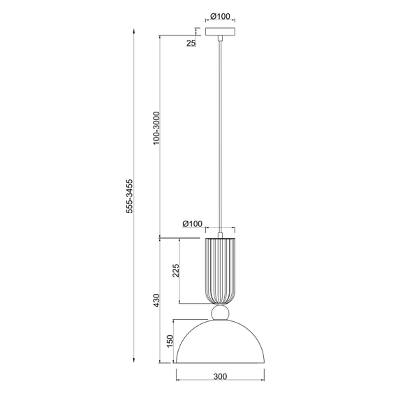 Пендел Antic MOD302PL-01GR1 Maytoni 1xE27 | Osvetlenieto.bg