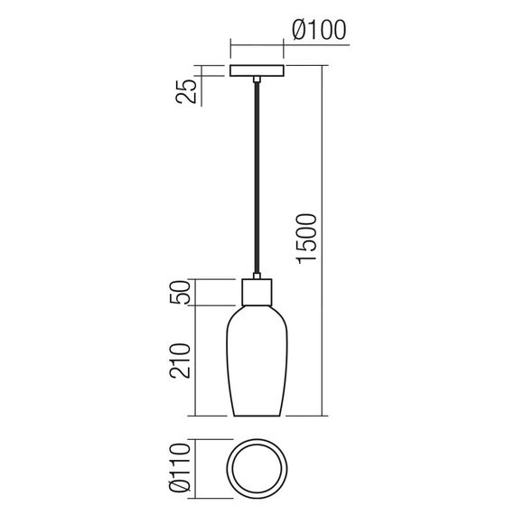 Пендел ATLANTIS 01-4044 Smarter 1xE27 | Osvetlenieto.bg